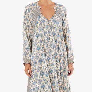 Natalie Martin Fiore Maxi Dress - Cyprus Print Blue Extra Small